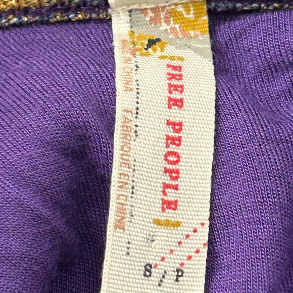 Free People Sunrise Knit Sweater Stretchy Bodycon Dress Purple Raven Combo Small - Picture 7 of 15